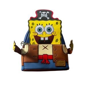 Loungefly SpongeBob SquarePants Pirate Cosplay Mini Backpack Yellow Blue NEW